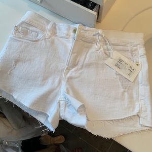 White Frame denim shorts